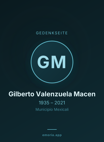 Gedenkportrait von Gilberto Valenzuela Macen
