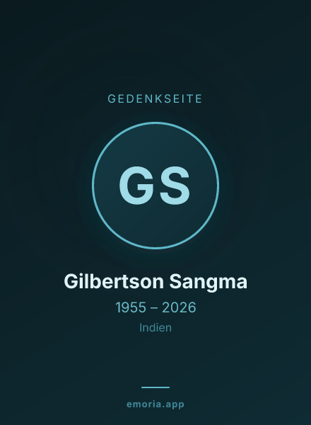 Gedenkportrait von Gilbertson Sangma