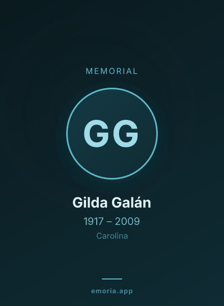 Memorial portrait of Gilda Galán
