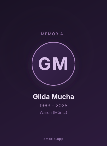 Memorial portrait of Gilda Mucha
