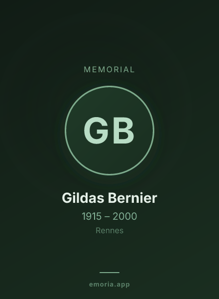 Memorial portrait of Gildas Bernier