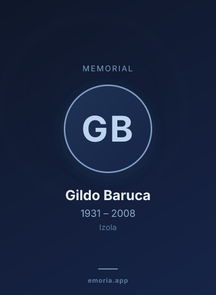 Memorial portrait of Gildo Baruca
