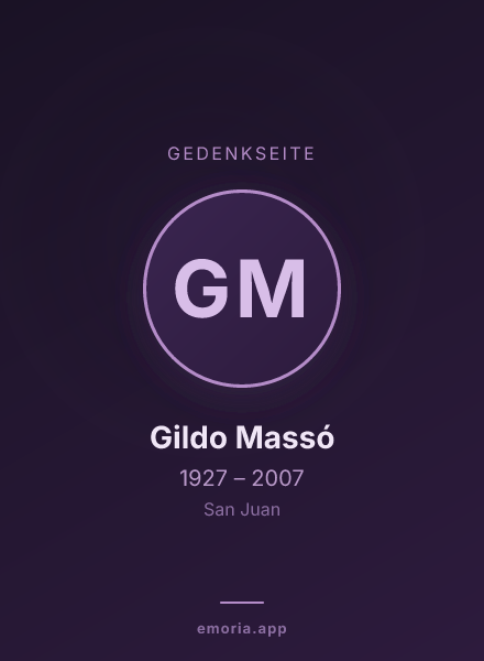 Gedenkportrait von Gildo Massó