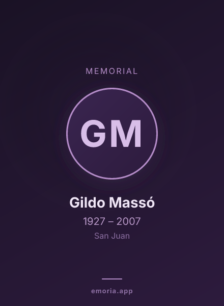Memorial portrait of Gildo Massó