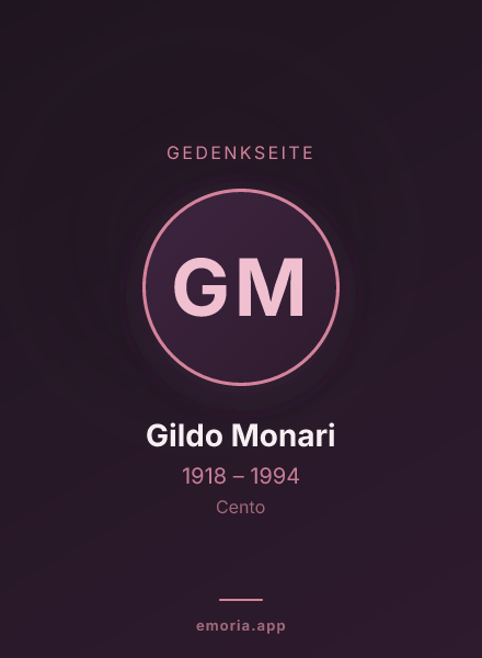 Gedenkportrait von Gildo Monari