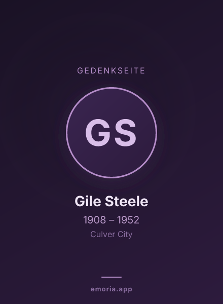 Gedenkportrait von Gile Steele