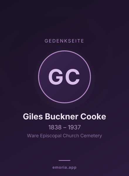 Gedenkportrait von Giles Buckner Cooke
