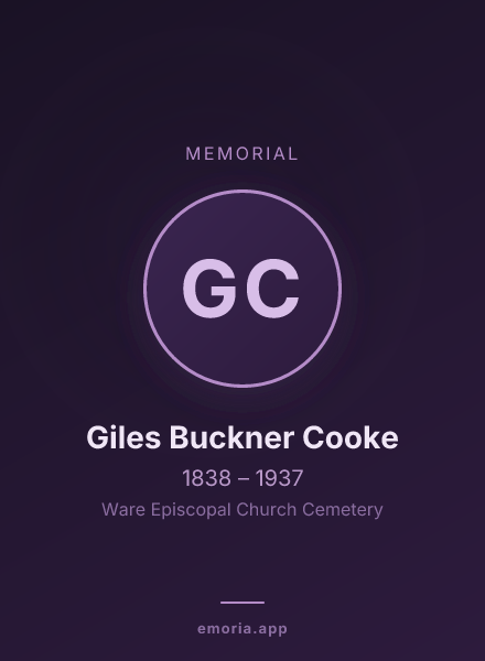Memorial portrait of Giles Buckner Cooke