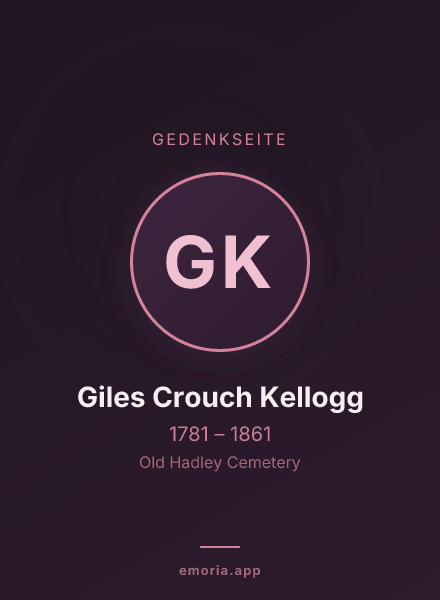 Gedenkportrait von Giles Crouch Kellogg