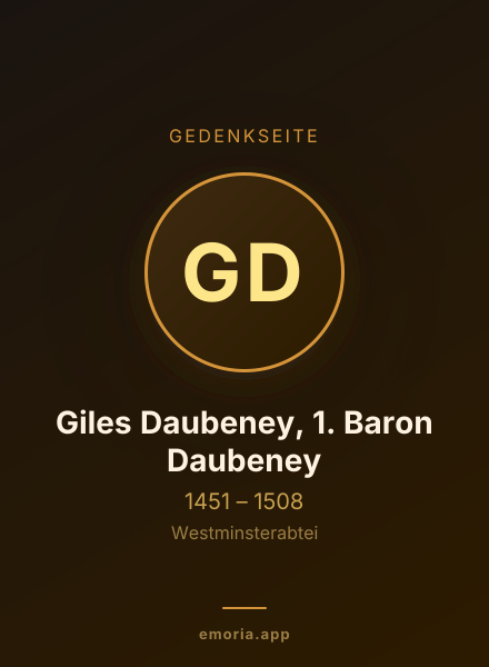 Gedenkportrait von Giles Daubeney, 1. Baron Daubeney