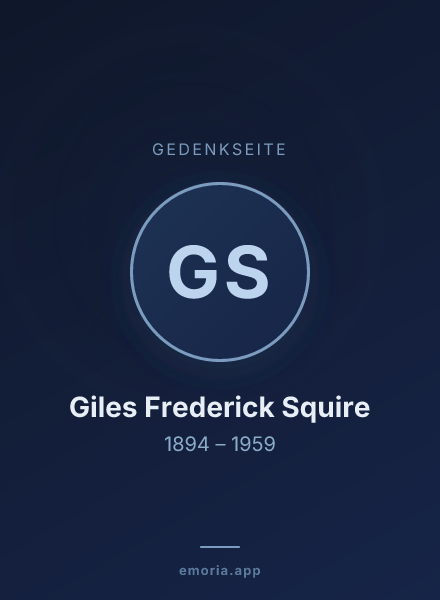 Gedenkportrait von Giles Frederick Squire