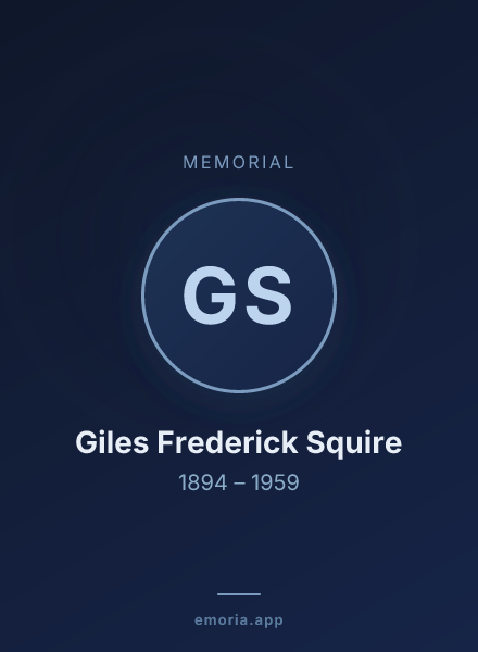 Memorial portrait of Giles Frederick Squire