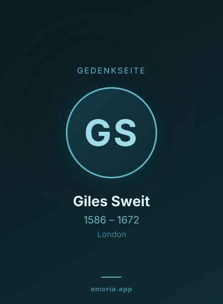 Gedenkportrait von Giles Sweit