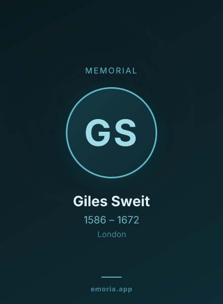 Memorial portrait of Giles Sweit