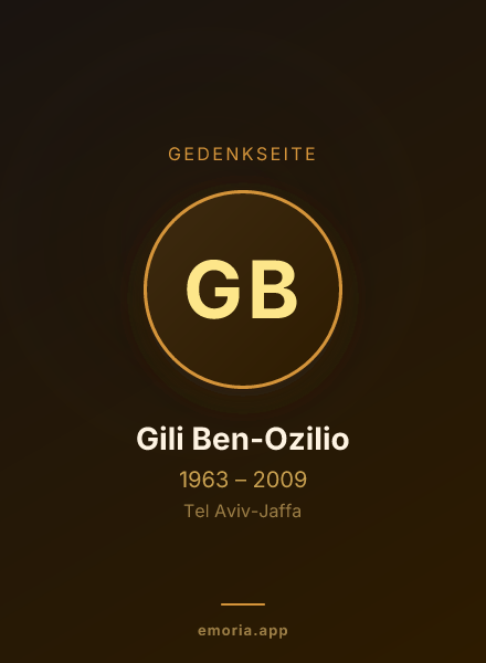 Gedenkportrait von Gili Ben-Ozilio