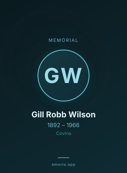 Memorial portrait of Gill Robb Wilson