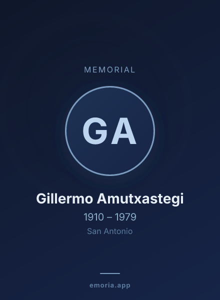 Memorial portrait of Gillermo Amutxastegi