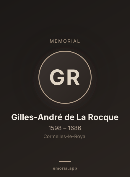 Memorial portrait of Gilles-André de La Rocque