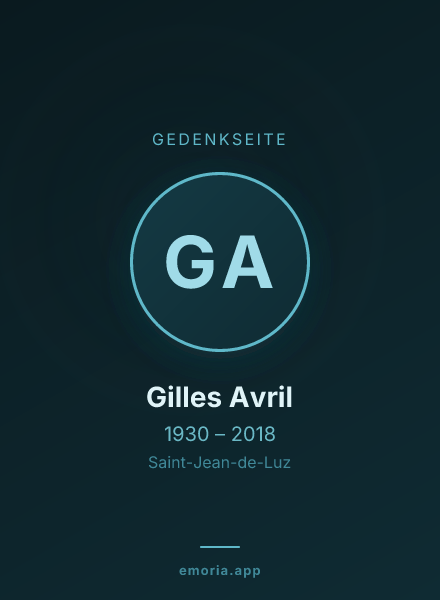 Gedenkportrait von Gilles Avril