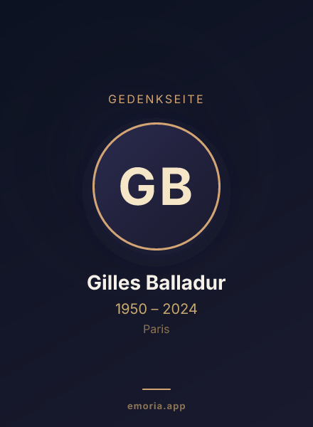 Gedenkportrait von Gilles Balladur