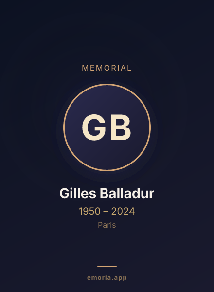 Memorial portrait of Gilles Balladur