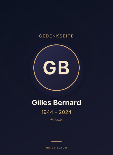 Gedenkportrait von Gilles Bernard