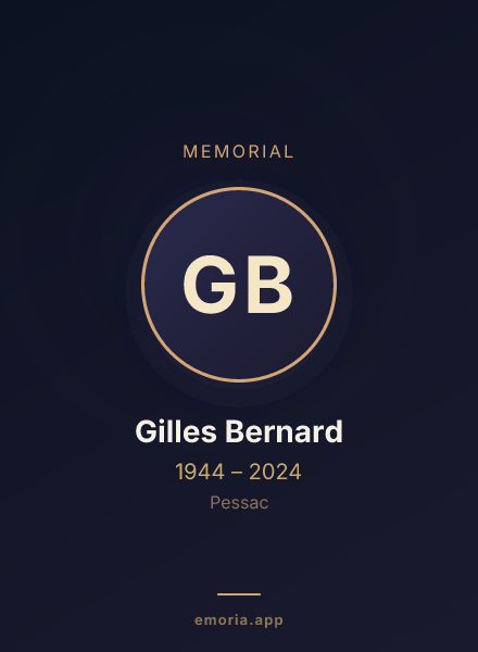 Memorial portrait of Gilles Bernard