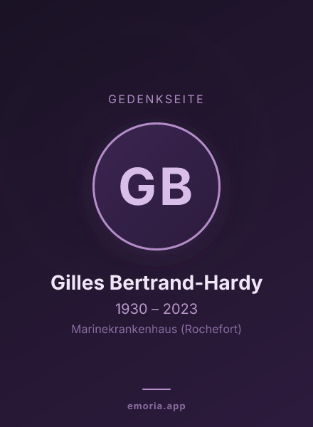 Gedenkportrait von Gilles Bertrand-Hardy
