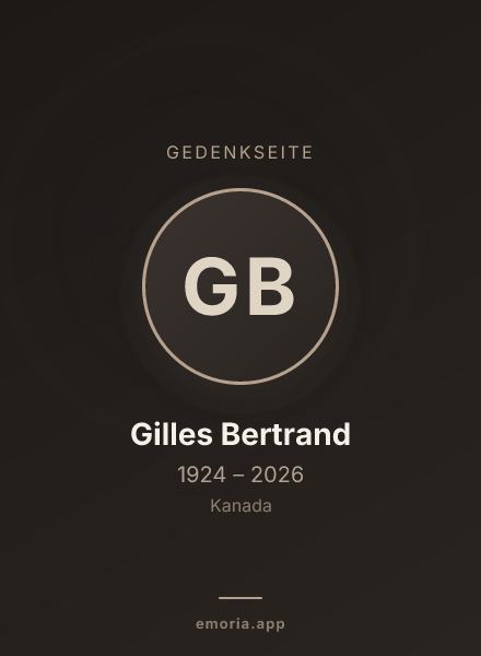Gedenkportrait von Gilles Bertrand