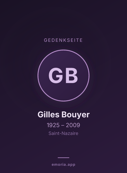 Gedenkportrait von Gilles Bouyer