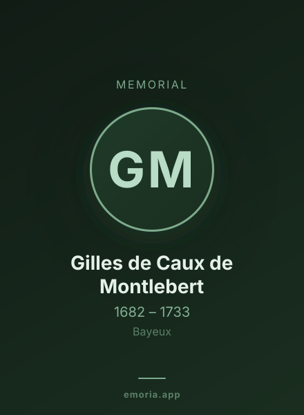 Memorial portrait of Gilles de Caux de Montlebert