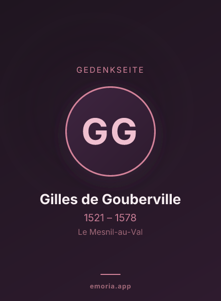 Gedenkportrait von Gilles de Gouberville