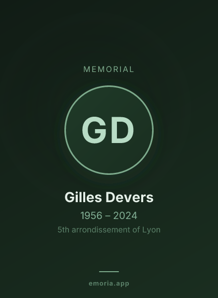 Memorial portrait of Gilles Devers