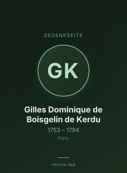Gedenkportrait von Gilles Dominique de Boisgelin de Kerdu