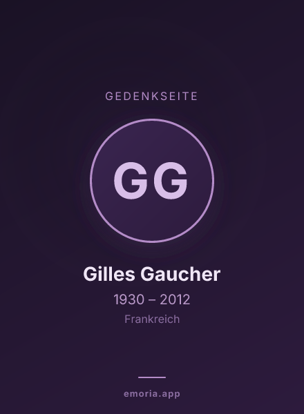 Gedenkportrait von Gilles Gaucher