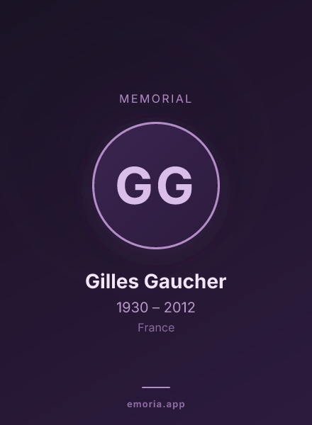 Memorial portrait of Gilles Gaucher