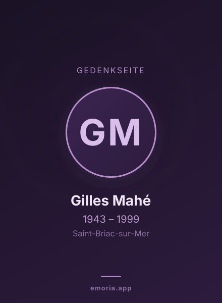 Gedenkportrait von Gilles Mahé
