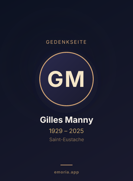 Gedenkportrait von Gilles Manny