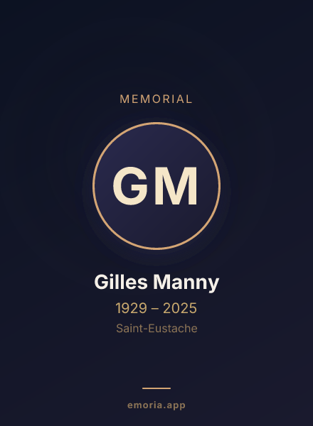 Memorial portrait of Gilles Manny