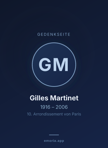Gedenkportrait von Gilles Martinet