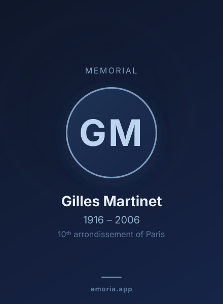 Memorial portrait of Gilles Martinet
