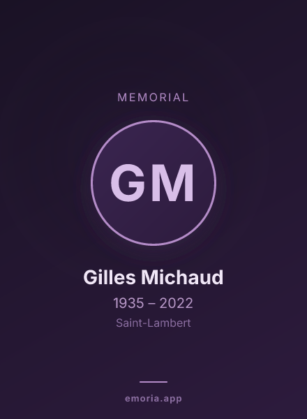 Memorial portrait of Gilles Michaud