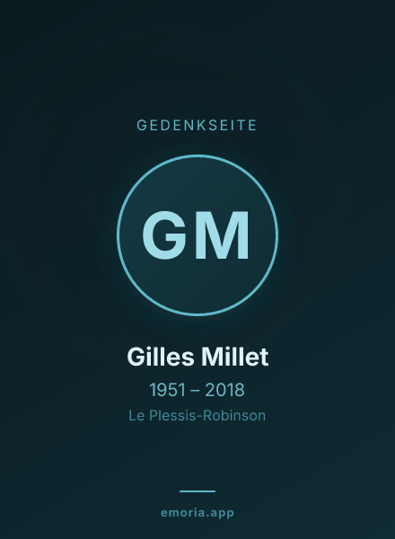 Gedenkportrait von Gilles Millet