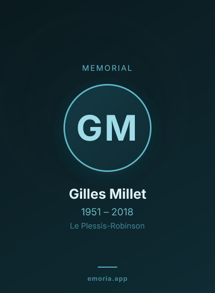 Memorial portrait of Gilles Millet