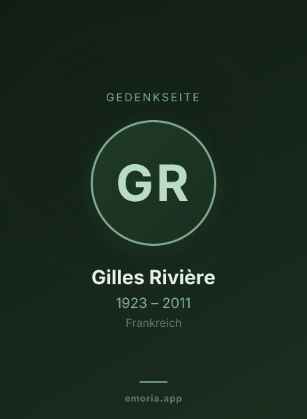 Gedenkportrait von Gilles Rivière