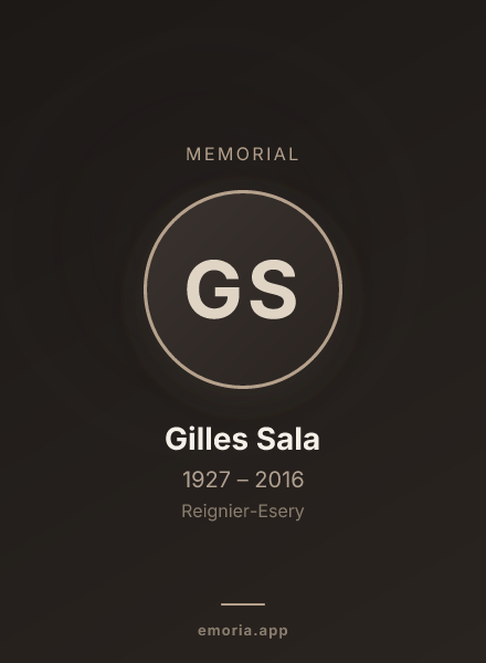 Memorial portrait of Gilles Sala