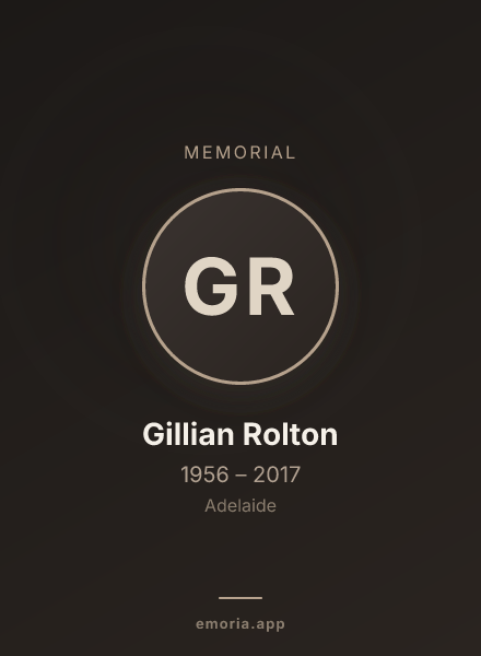 Memorial portrait of Gillian Rolton