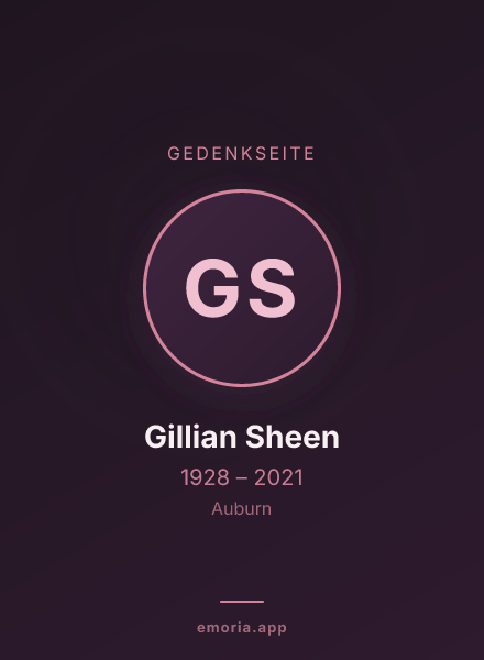 Gedenkportrait von Gillian Sheen