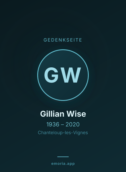 Gedenkportrait von Gillian Wise
