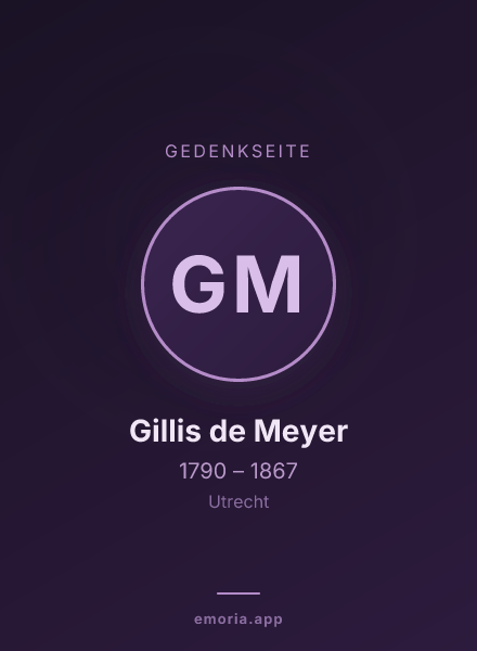 Gedenkportrait von Gillis de Meyer